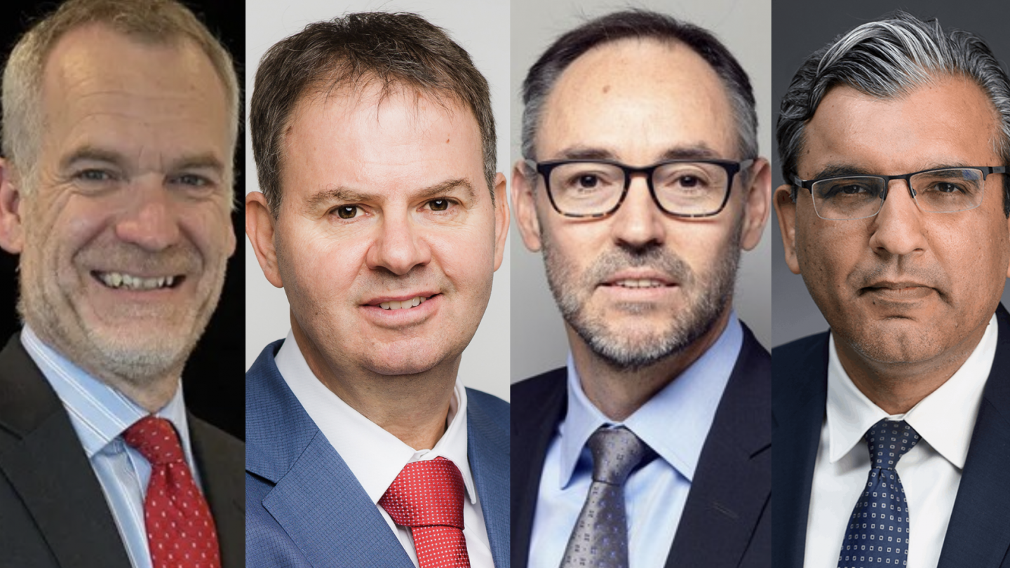 Paul Jackson (Invesco), Michael Krautzberger (Allianz GI), Guillermo Felices (PGIM) and Salman Ahmed (Fidelity)..