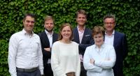 Van links naar rechts: Hans Vanlanduyt, Julien Daco, Elke Tremmerie, Yoni Jennes, Astrid Vandewalle en Stephan Desplancke