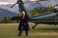 Arrival USA at G7. Photo Credit: Government of Canada