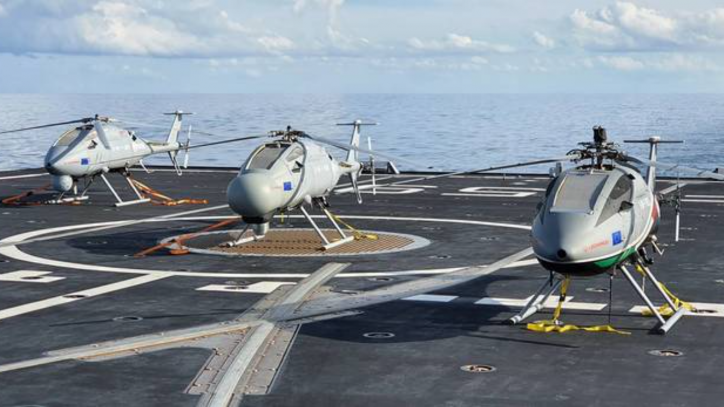 Italy's Leonardo SpA produces unmanned helicopters. Photo: Leonardo. 