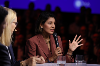 Anneka Treon over beleggen in Europa: ‘Als je 25 jaar lang het rendement-op-rendementeffect van beleggen misloopt, gaat dat uiteindelijk pijn doen.’ Foto: Jeremy Fdida/Amundi.
