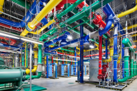 Koelinfrastructuur in een datacenter van Google in de Amerikaanse staat Oregon. Foto: Google.