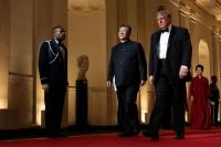 US President Donald Trump and China's President Xi Jinping arrive for a State Dinner in the East Room of the White House in Washington, DC, on September 24, 2026. President Xi is on a State visit to the United States from September 23 to 25. Brendan Smialowski / AFP