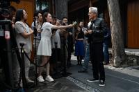 Nvidia CEO Jensen Huang speaks to journalists as he arrives for a press conference at a hotel in Beijing on July 16, 2025. Photo: Adek BERRY / AFP