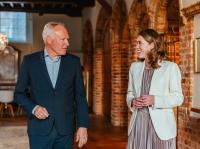 State Street’s Ann Prendergast met Erik van Houwelingen, board member van Van Lanschot Kempen. Foto: VLK.