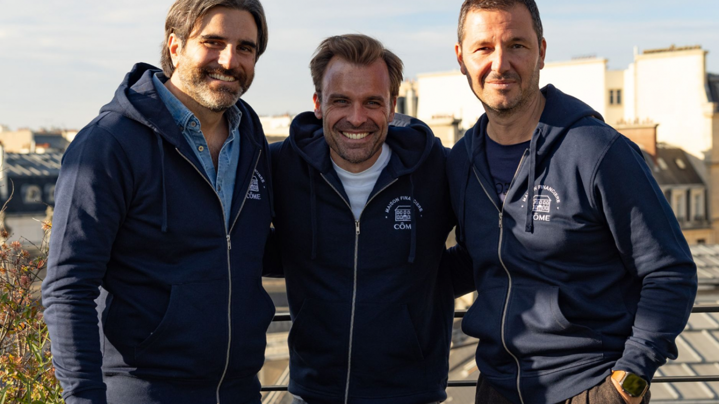 Pascal Rapallino with Julien Magitteri and Charles Brunswick. Photo: Côme Maison Financière.