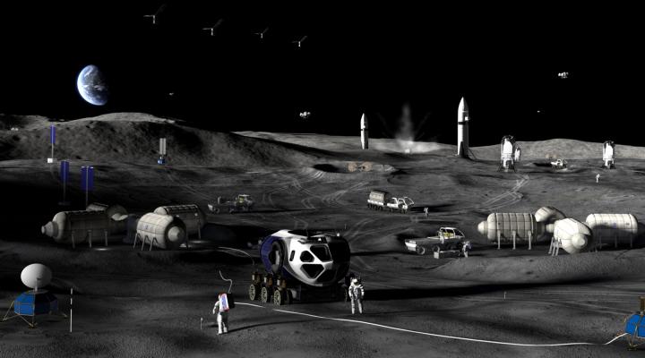 moon base - simulation NASA