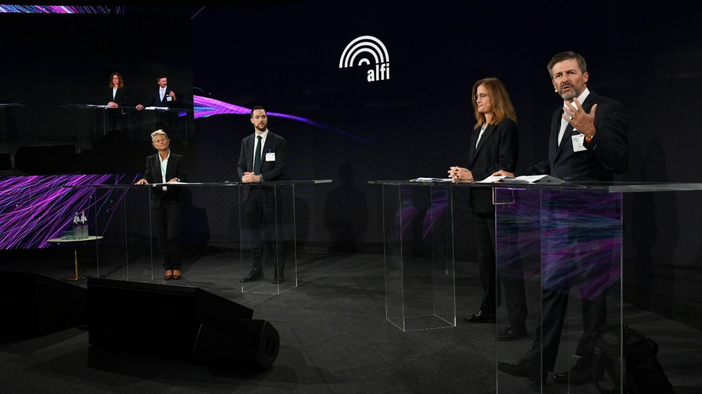 Panel debate at ALFI's private markets conference on Tuesday. Photo: ALFI.