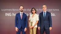 Pablo Porres (private banking ING España), Anneka Treon (global head private banking &amp; wealth ING), Alfonso Tolcheff (CEO ING España &amp; Portugal)