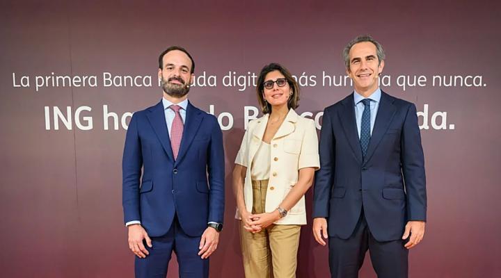 Pablo Porres (private banking ING España), Anneka Treon (global head private banking &amp; wealth ING), Alfonso Tolcheff (CEO ING España &amp; Portugal)