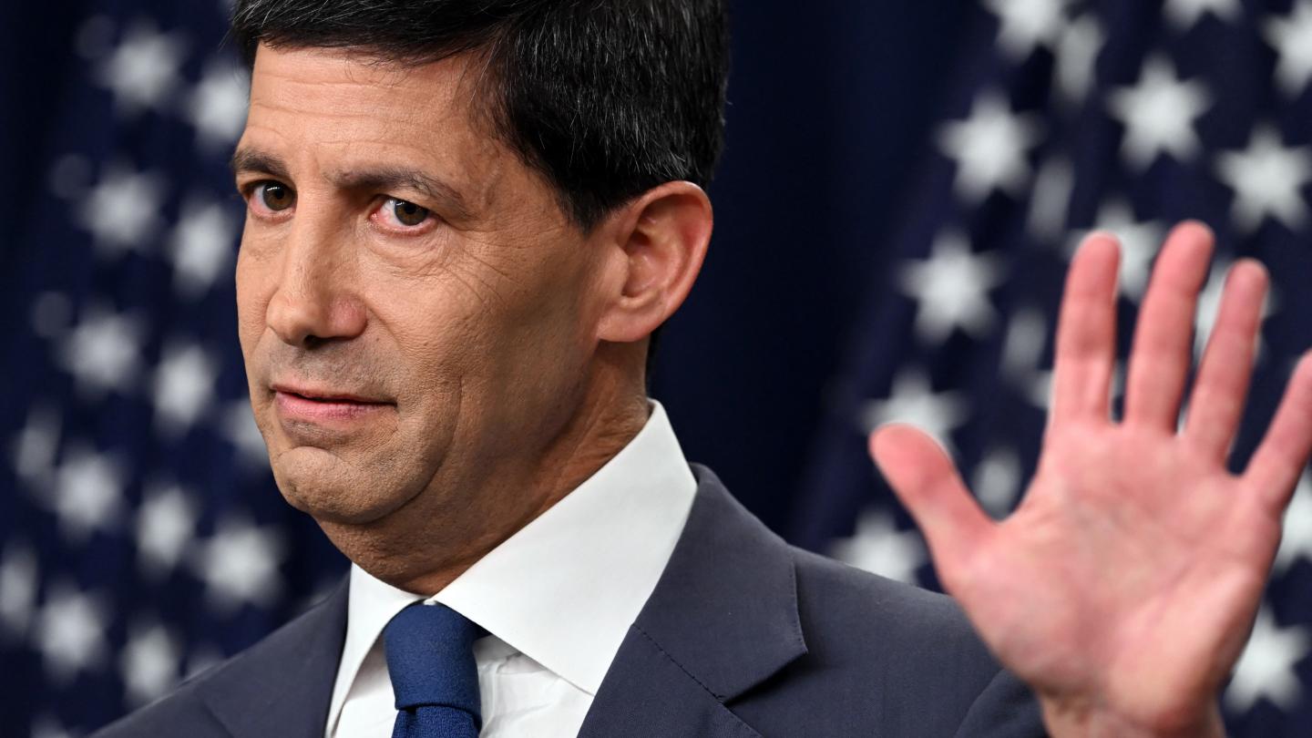 Chair of the Federal Reserve Kevin Warsh speaks during a news conference in Washington on July 29, 2026. Brendan SMIALOWSKI / AFP