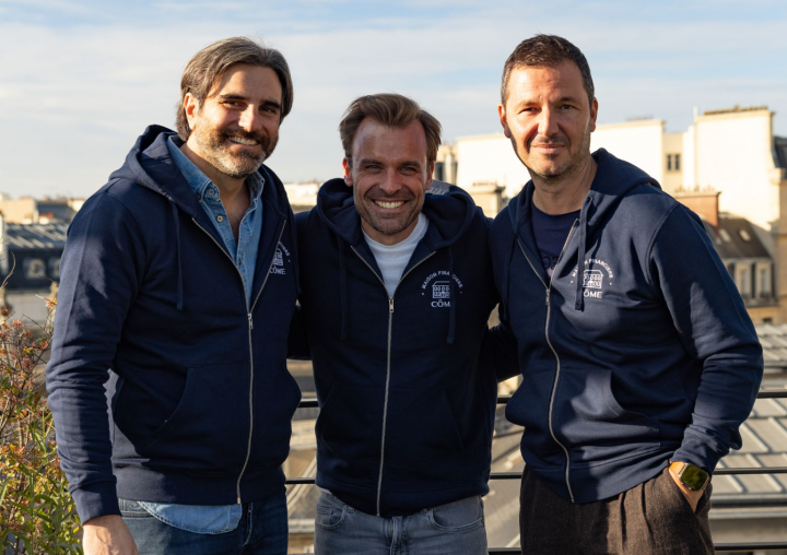 Pascal Rapallino with Julien Magitteri and Charles Brunswick. Photo: Côme Maison Financière.