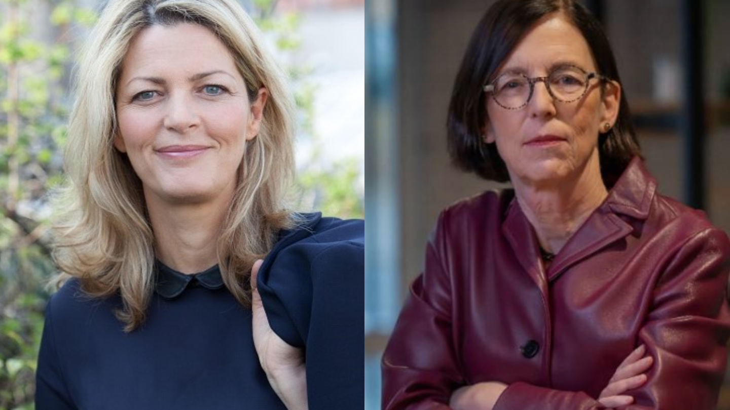 AMF president AMF voorzitter Mari-Anne Barbat-Layani (left) and her AFM counterpart Laura van Geest.