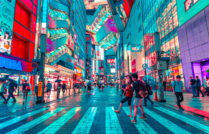 Straatbeeld, Japan