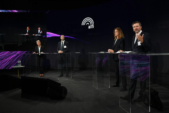 Panel debate at ALFI's private markets conference on Tuesday. Photo: ALFI.