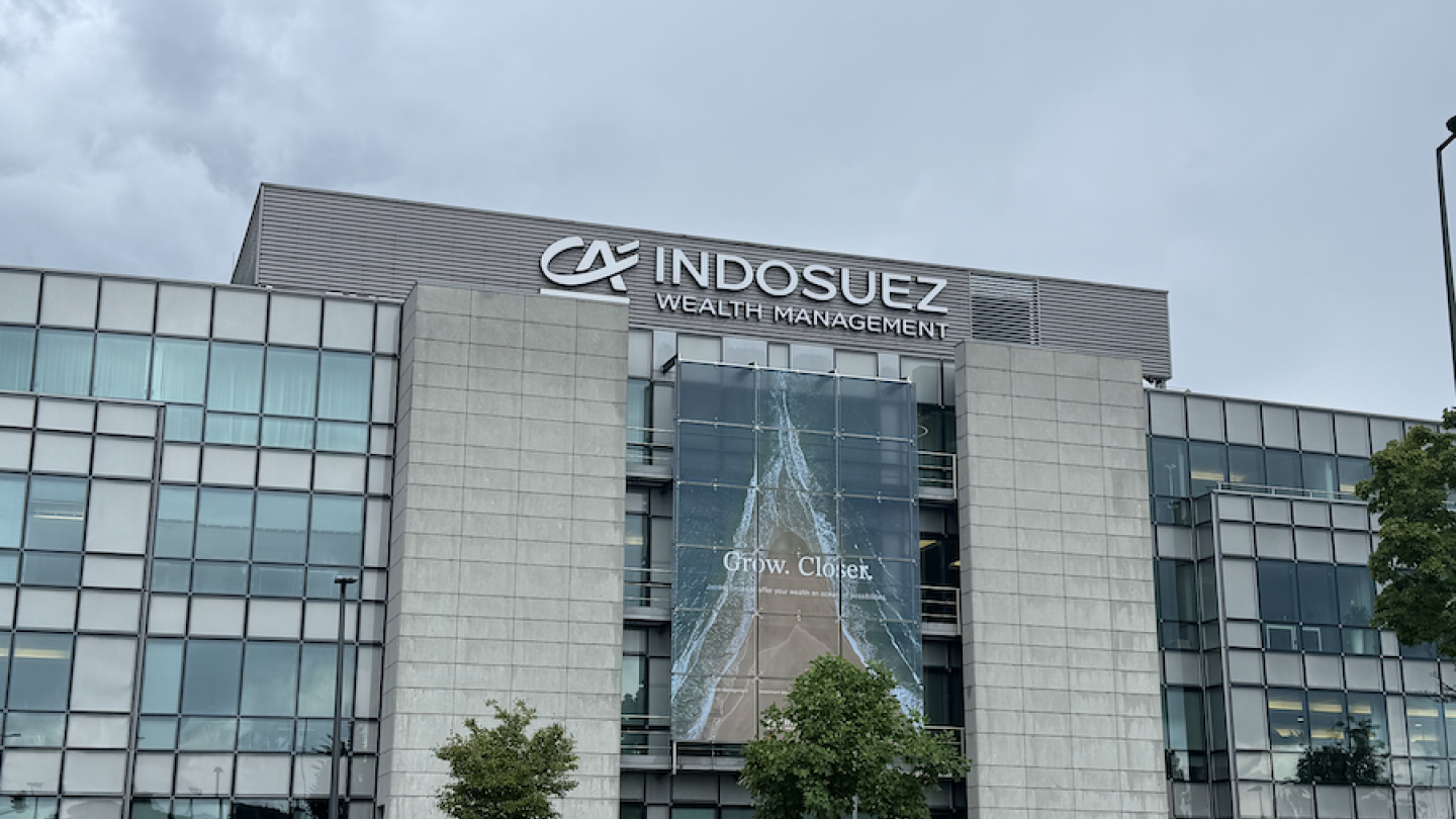 The DeGroof Petercam brand has disappeared from Luxembourg. The branding on its Luxembourg office was replaced by CA Indosuez this summer. Photo: IO. The DeGroof Petercam brand has disappeared from Luxembourg. The branding on its Luxembourg office was replaced by CA Indosuez this summer. Photo: IO.