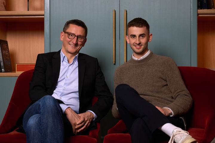 Vinesia CEO and chief wine officer, Fabrice Mopin, with head of product Bastian Mopin.