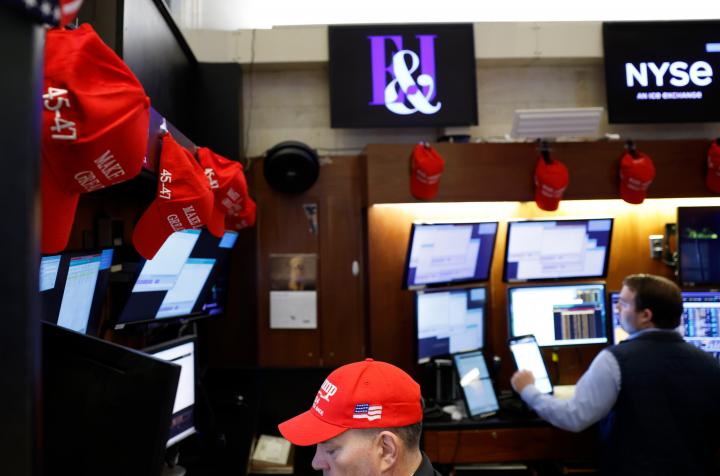 NYSE op verkiezingsdag, foto door John Angelillo/UPI/Shutterstock
