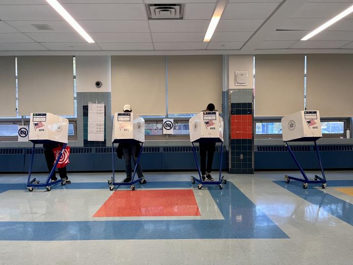 Voting on Tuesday in Long Island City, Queens, New York. Photo by IO.