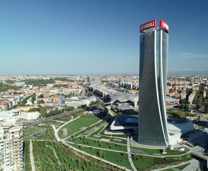 Generali's HQ in Milan, designed by architect Zaha Hadid. Photo by Generali.