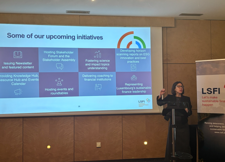 LSFI CEO Nicoletta Centofanti presenting the new strategy. Photo by LSFI.
