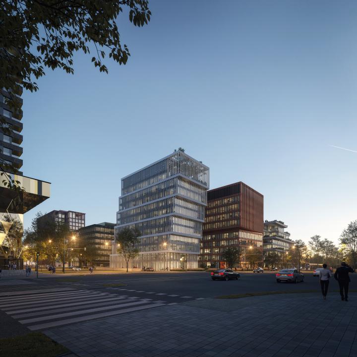 The Stairs building in the Cloche d'Or district will be State Street's Luxembourg headquarters from 2026. Illustration via State Street.
