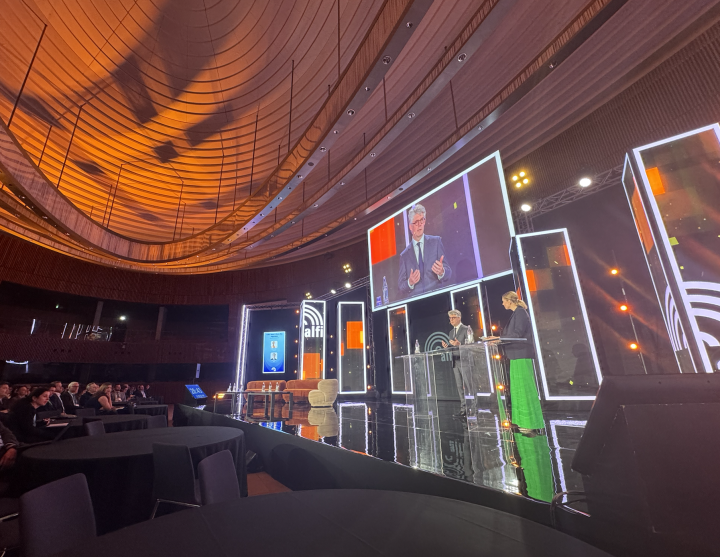 CSSF director Marco Zwick addressing the Alfi conference. Photo: IO.