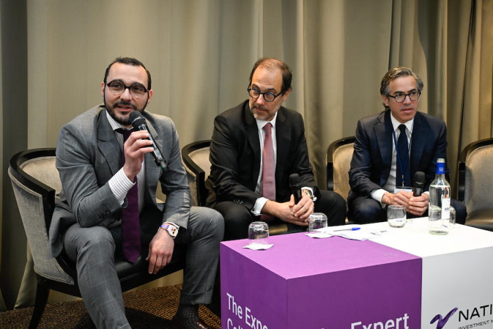Mabrouk Chetouane, head of global market strategy at Natixis IM, speaking in Paris on Thursday. Photo by Natixis IM.