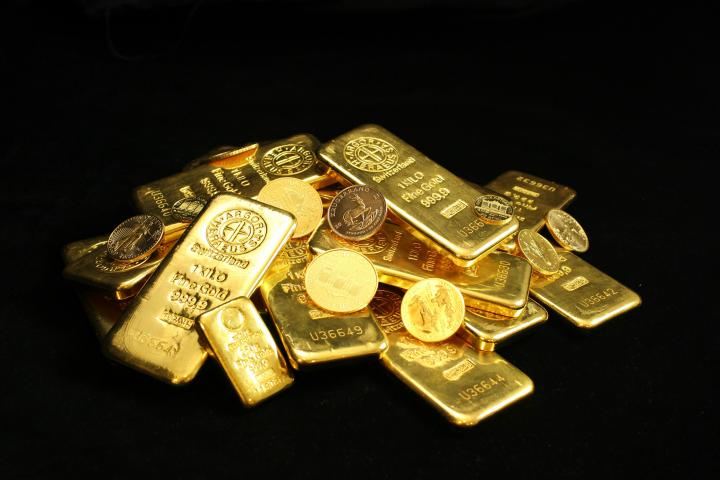 Gouden munten en baren