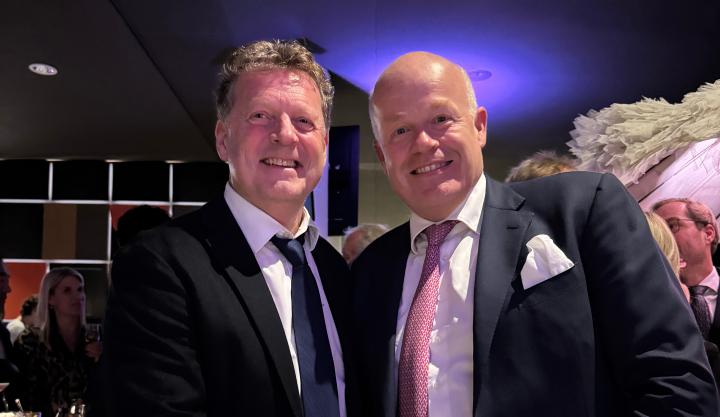 Jeroen van Lom (Auréus) en Frederik Redele (Commenda), na bekendmaking van de overname eind oktober