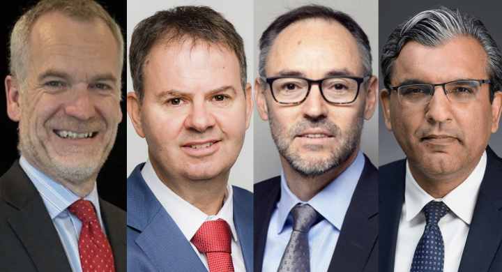 Paul Jackson (Invesco), Michael Krautzberger (Allianz GI), Guillermo Felices (PGIM) and Salman Ahmed (Fidelity)..