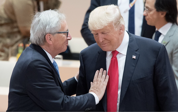 Juncker with US president Donald Trump at a G7 meeting in 2017. Photo: EU.