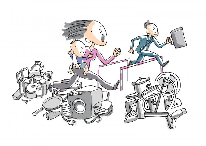 Gender gap. Cartoon by Ngo Xuan Khoi via UN Women/Flickr CC-BY-2.0.