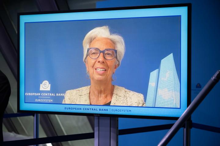 ECB President Christine Lagarde speaking at Thursday's monetary policy press conference. Photo: ECB.