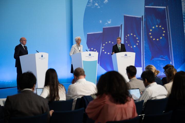 ECB president Christine Lagarde is welcoming the audience during the ECB Governing Council Press Conference on 08 September 2022, Frankfurt, Germany. Photo: Claudio De Angelis/ECB