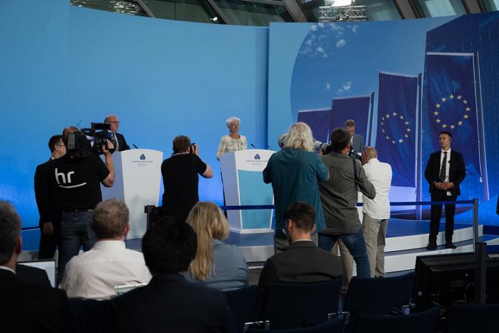 ECB President Christine Lagarde at the June monetary policy press conference in Frankfurt. Photo: ECB.