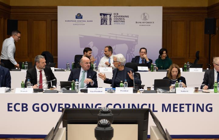 The ECB's governing council met in Athens on Thursday. Photo: ECB.
