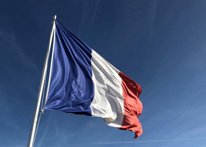 French flag. Photo via Unsplash.