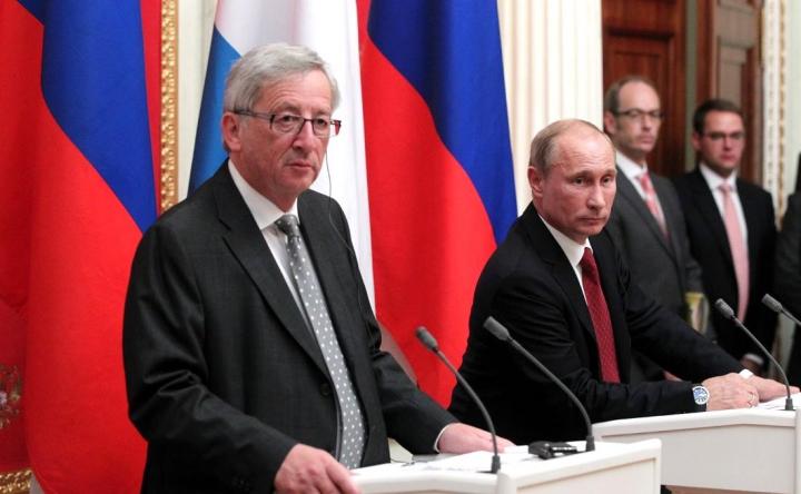 Former Luxembourg Prime Minister Jean-Claude Juncker with Russian President Vladimir Putin.