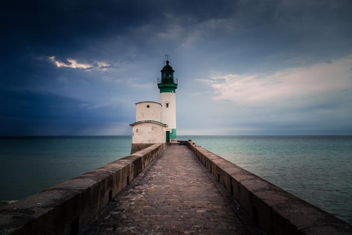 Lighthouse at Le Tréport, France. Photo via Unsplash.