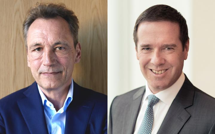 Steffen Pauls, founder and CEO of Moonfare, and Bryan Crawford, Group Head of Investment &amp; Client Solutions at Quintet.