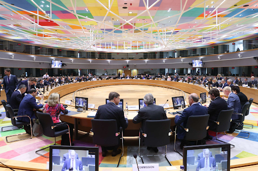 EU ministers van financiën bij elkaar in Brussel. Foto: EU Council.