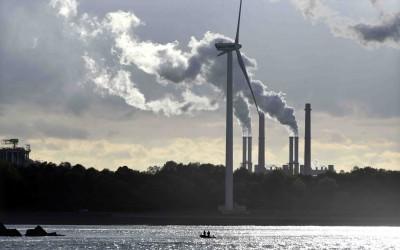 Smokestacks &amp; windmill