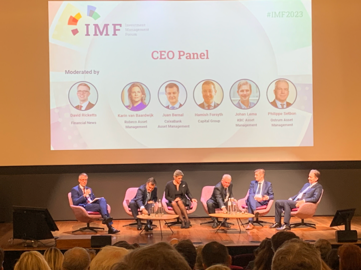 The CEO panel at EFAMA's Investment Management Forum.