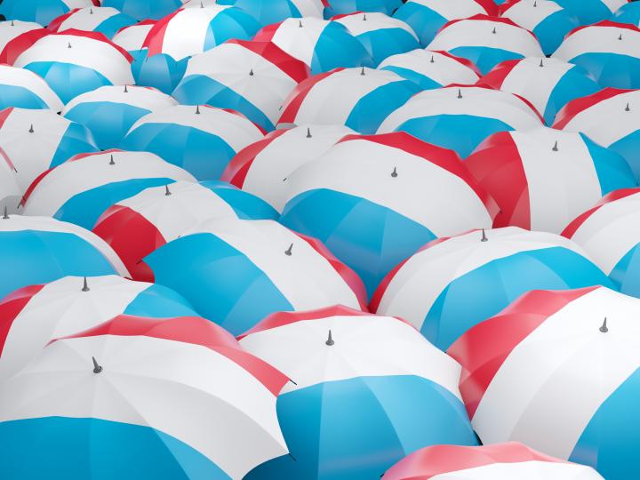 Luxembourg umbrella's. Photo via iStock.