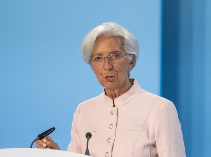 ECB President Christine Lagarde at Thursday's press conference in Frankfurt. Photo: ECB via Flickr CC-BY-2.0.