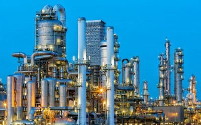 Oil refinery stock shot