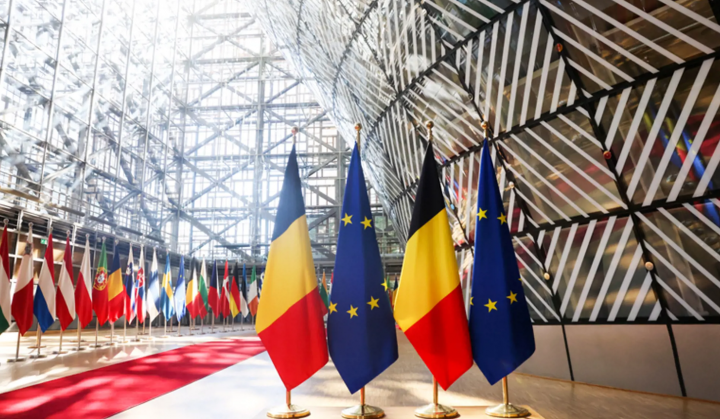 Entrance hall of the Europe Building in Brussels. Photo: European Council.