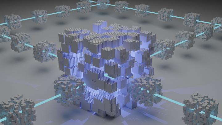 Blockchain graphic by by Shubham Dage via Unsplash.