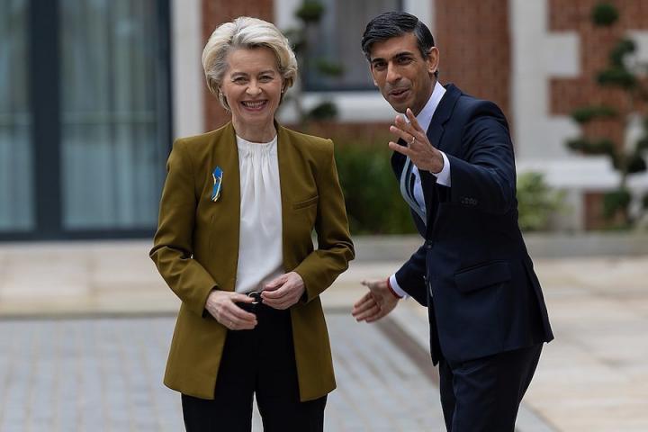 EU president Ursula von der Leyen and UK PM Rishi Sunak - Wikimedia Commons/Number 10